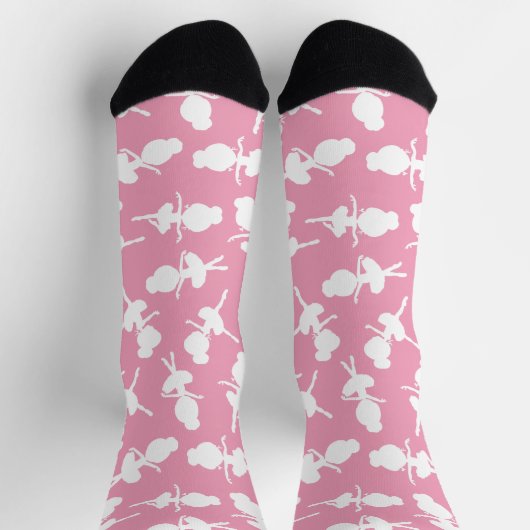 Ballerina Muster, Ballettmädchen, Balletttanz Socken (Oben)