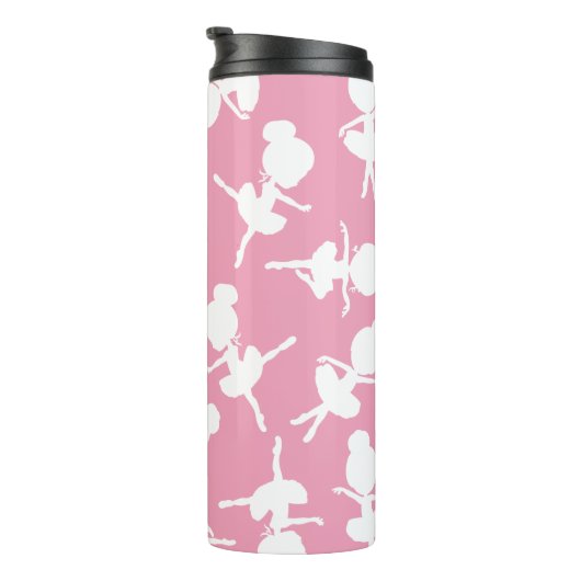 Ballerina Muster, Ballettmädchen, Balletttanz Thermosbecher (Nach rechts gedreht)