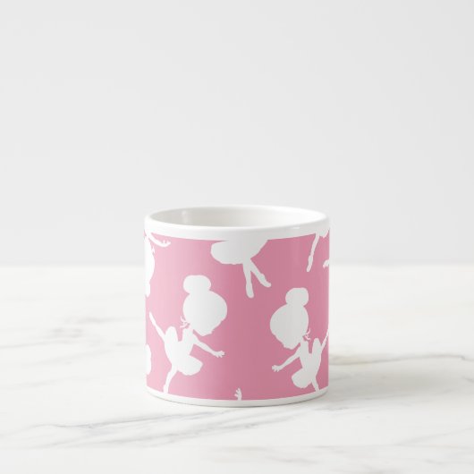 Ballerina Muster, Ballettmädchen, Tanz, Ihr Name Espressotasse (Vorderseite)