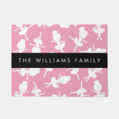 Ballerina Muster, Ballettmädchen, Tanz, Ihr Name Fußmatte (Vorderseite)