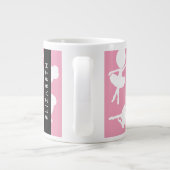 Ballerina Muster, Ballettmädchen, Tanz, Ihr Name Jumbo-Tasse (Rückseite)