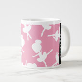 Ballerina Muster, Ballettmädchen, Tanz, Ihr Name Jumbo-Tasse (Vorderseite Rechts)