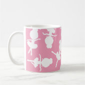 Ballerina Muster, Ballettmädchen, Tanz, Ihr Name Kaffeetasse (Links)