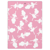 Ballerina Muster, Ballettmädchen, Tanz, Ihr Name Klemmbrett (Rückseite)