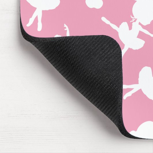 Ballerina Muster, Ballettmädchen, Tanz, Ihr Name Mousepad (Ecke)