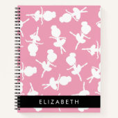 Ballerina Muster, Ballettmädchen, Tanz, Ihr Name Notizblock (Vorderseite)