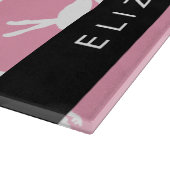 Ballerina Muster, Ballettmädchen, Tanz, Ihr Name Schneidebrett (Ecke)