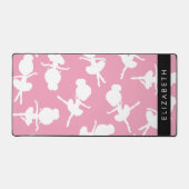 Ballerina Muster, Ballettmädchen, Tanz, Ihr Name Schreibtischunterlage (Vorderseite)