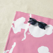 Ballerina Muster, Ballettmädchen, Tanz, Ihr Name Strandtuch (Beispiel)