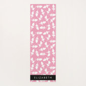 Ballerina Muster, Ballettmädchen, Tanz, Ihr Name Yogamatte (Rückseite)