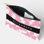 Ballerina Muster, Ballettmädchen, Tanz, Ihr Name Zubehörtasche (Offen)