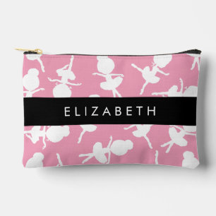Ballerina Muster, Ballettmädchen, Tanz, Ihr Name Zubehörtasche