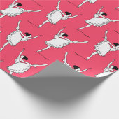 Ballerina-Muster Geschenkpapier (Ecke)