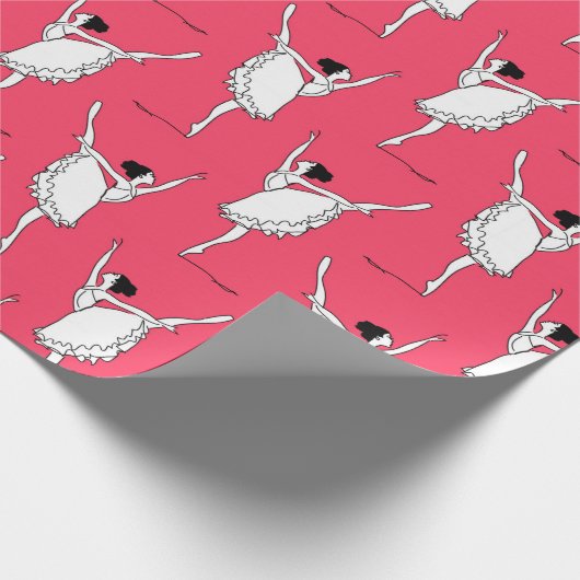 Ballerina-Muster Geschenkpapier (Ecke)