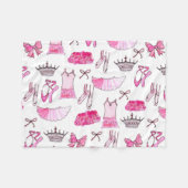 Ballerina Muster in Wasserfarbe Fleecedecke (Vorderseite (Horizontal))