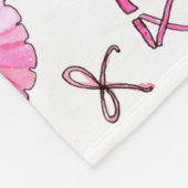 Ballerina Muster in Wasserfarbe Fleecedecke (Ecke)