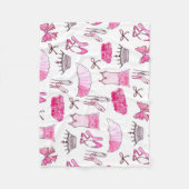 Ballerina Muster in Wasserfarbe Fleecedecke (Vorderseite)