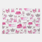 Ballerina Muster in Wasserfarbe Geschirrtuch (Horizontal)