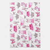 Ballerina Muster in Wasserfarbe Geschirrtuch (Vertikal)