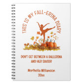Ballerina My FALL-ERINA BALLET Erntedank Notizblock (Vorderseite)