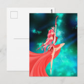 Ballerina Nachthimmel Postkarte (Vorne/Hinten)