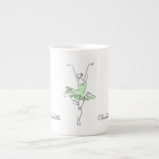 Ballerina-Name-Kaffee-Tasse Porzellantasse (Vorderseite)
