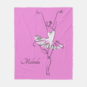 Ballerina-Name- u. -farbFleecedecken Fleecedecke