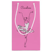 Ballerina-Name- u. -farbgeschenktaschen Kleine Geschenktüte (Rückseite)