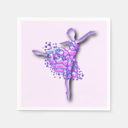 Ballerina Napkins Ballett Tänzerin Frau Serviette (Vorderseite)