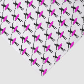 Ballerina Neon Ballet Dancer Silhouette Hot Pink Seidenpapier (Ausschnitt)