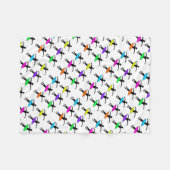 Ballerina Neon Tutus Silhouette Ballett Tänzer Fleecedecke (Vorderseite (Horizontal))