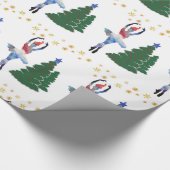 Ballerina-neues Jahr-glattes Packpapier (Ecke)