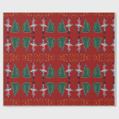 Ballerina Neues Jahr Matte Wrapping Paper Geschenkpapier (Flach)