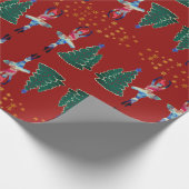 Ballerina Neues Jahr Matte Wrapping Paper Geschenkpapier (Ecke)