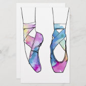 Ballerina Niedlich Ballet Briefpapier (Vorne/Hinten)