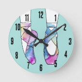 Ballerina Niedlich Ballet Runde Wanduhr (Vorderseite)