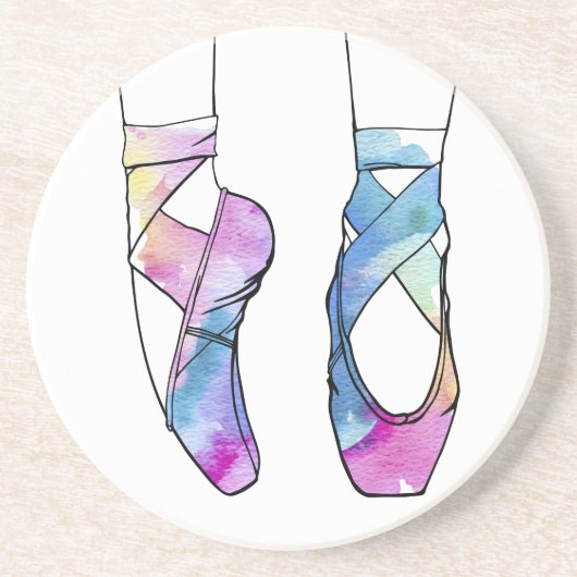 Ballerina Niedlich Ballet Sandstein Untersetzer (Vorne)