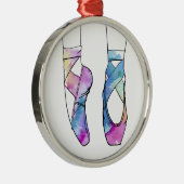 Ballerina Niedlich Ballet Silbernes Ornament (Rechts)