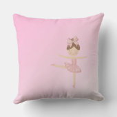 Ballerina Niedlich Pink Moderne Girl Kissen (Rückseite)