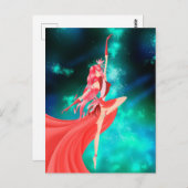 Ballerina Night Sky Postcard Postkarte (Vorne/Hinten)