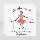 Ballerina Note Card w Little Miss Sweet Pea Dankeskarte (Vorne/Hinten)