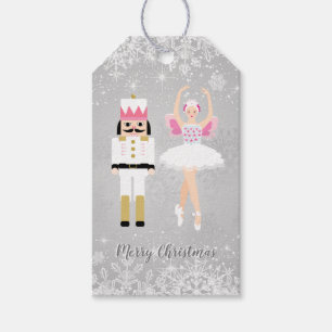 Ballerina, Nussknacker, Schneeflocken Weihnachten Geschenkanhänger