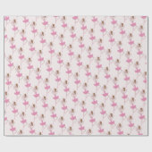 Ballerina Nutcracker Ballett Geschenkpapier (Flach)