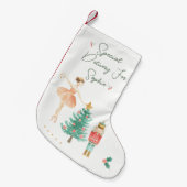 Ballerina, Nutcracker, Baum Weihnachten Strumpf Kleiner Weihnachtsstrumpf (Vorderansicht (hängend))