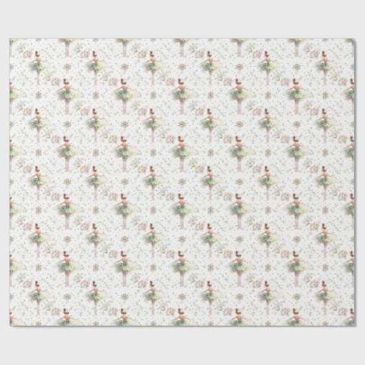 Ballerina Nutcracker Fairy Story Geschenkpapier (Flach)