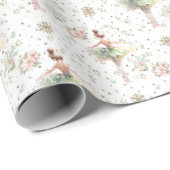 Ballerina Nutcracker Fairy Story Geschenkpapier (Rolleneckpunkt)