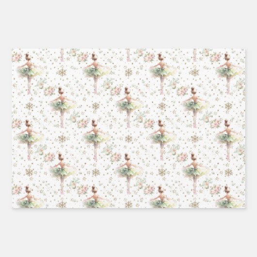 Ballerina Nutcracker Fairy Story Geschenkpapier Set (Vorderseite 2)