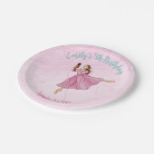 Ballerina Nutcracker Girl Birthday Party Pappteller (Schrägansicht)
