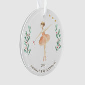 Ballerina/Nutcracker Girl's 1. Weihnachtsfeier-Ker Ornament (Vorderseite)