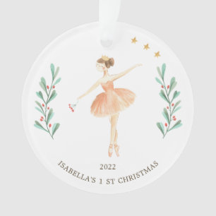 Ballerina/Nutcracker Girl's 1. Weihnachtsfeier-Ker Ornament